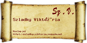 Szladky Viktória névjegykártya